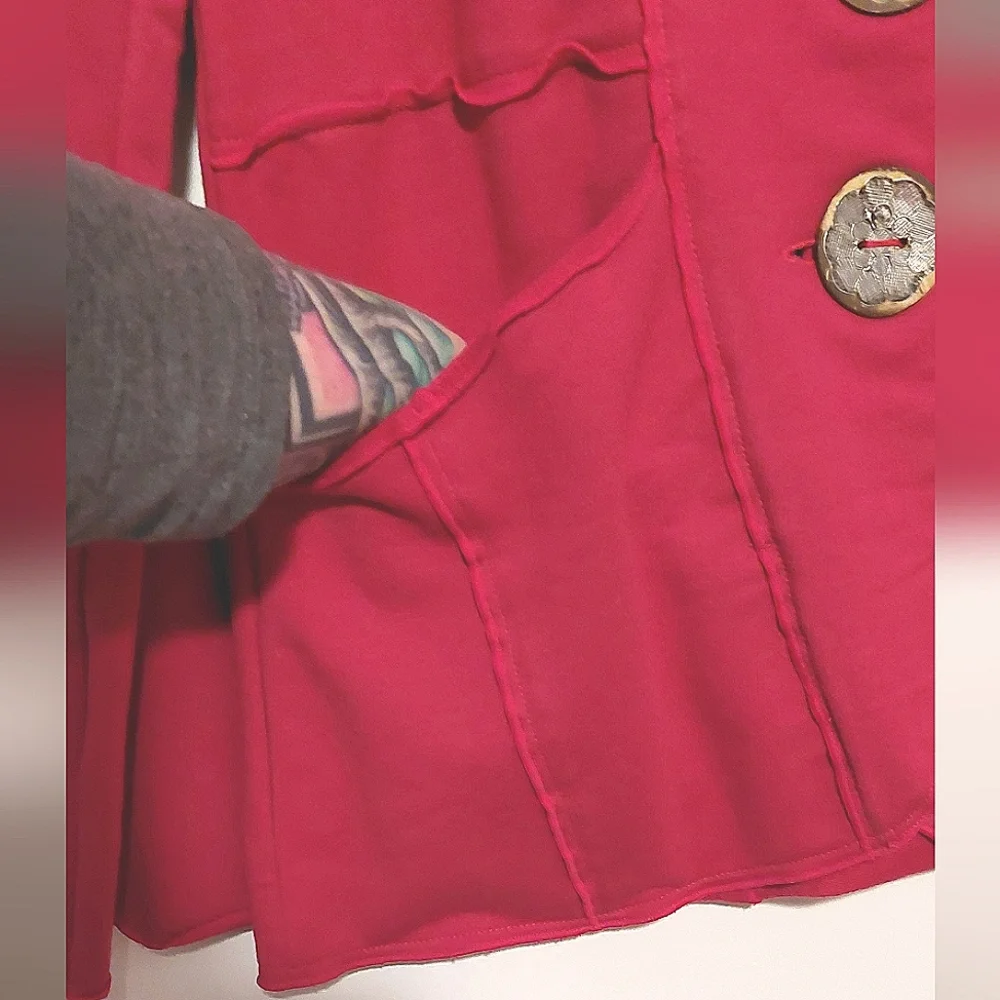 Neon Buddha Women's Pink Long Sleeved Button Front Jacket EUC Size XS - Picture 12 of 15